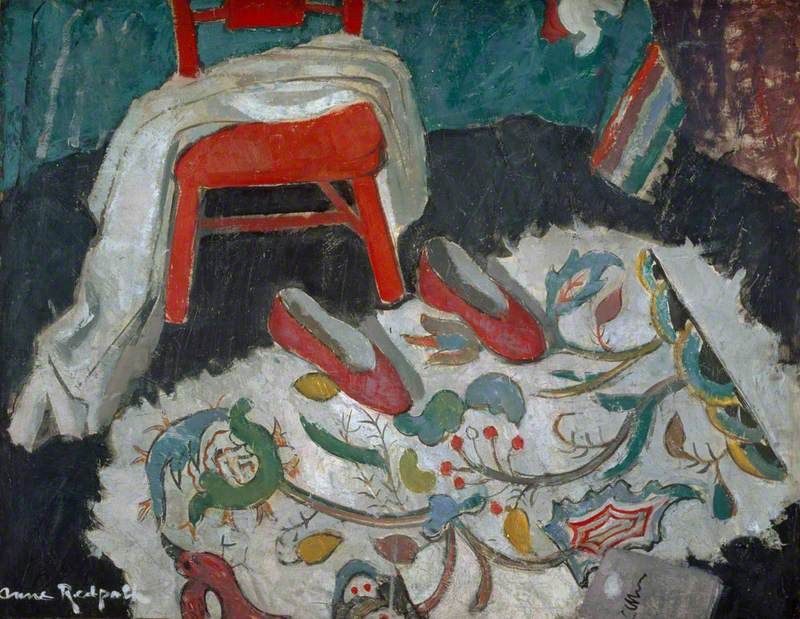 Anne Redpath's The Indian Rug (or Red Slippers) which I spotted at The National Galleries in Edinburgh