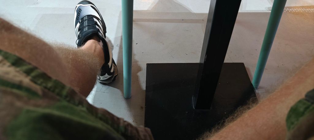 wearing the footpatrol xt-4s at dinner in the dominican republic